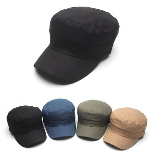 S 4컬러 패치 코튼 군모 남자 여자 밀리터리캡 모자