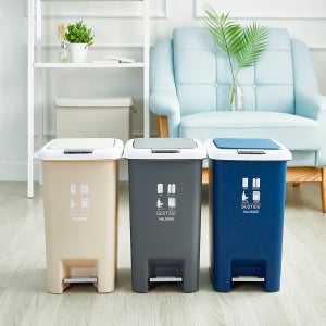 할메이드 인테리어 페달휴지통 20L 대용량 주방 사무실 화장실 쓰레기통