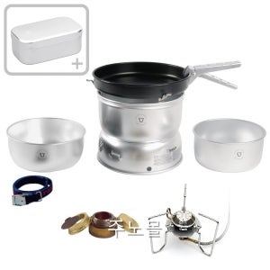 트란지아 캠핑 여행용 코펠 25시리즈 스톰쿡셋 25-3UL 알콜버너 + TP2 가스버너 포함