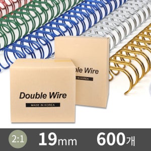 코라미 2:1 와이어링 19mm 제본링 600개 1Carton
