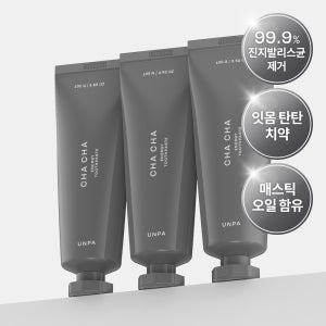 [잇몸 유해균 99.9% 제거] 언파 차차 에너지 잇몸치약 진지발리스균 99.9% 제거 100g, 3개