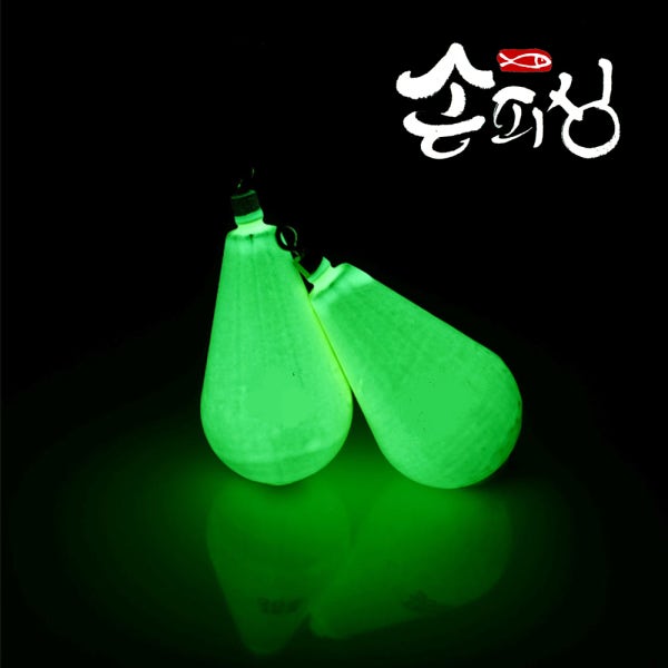 손피싱 야광봉돌 쭈꾸미 문어 갑오징어 봉돌 구멍 추 물방울 TKS 8호