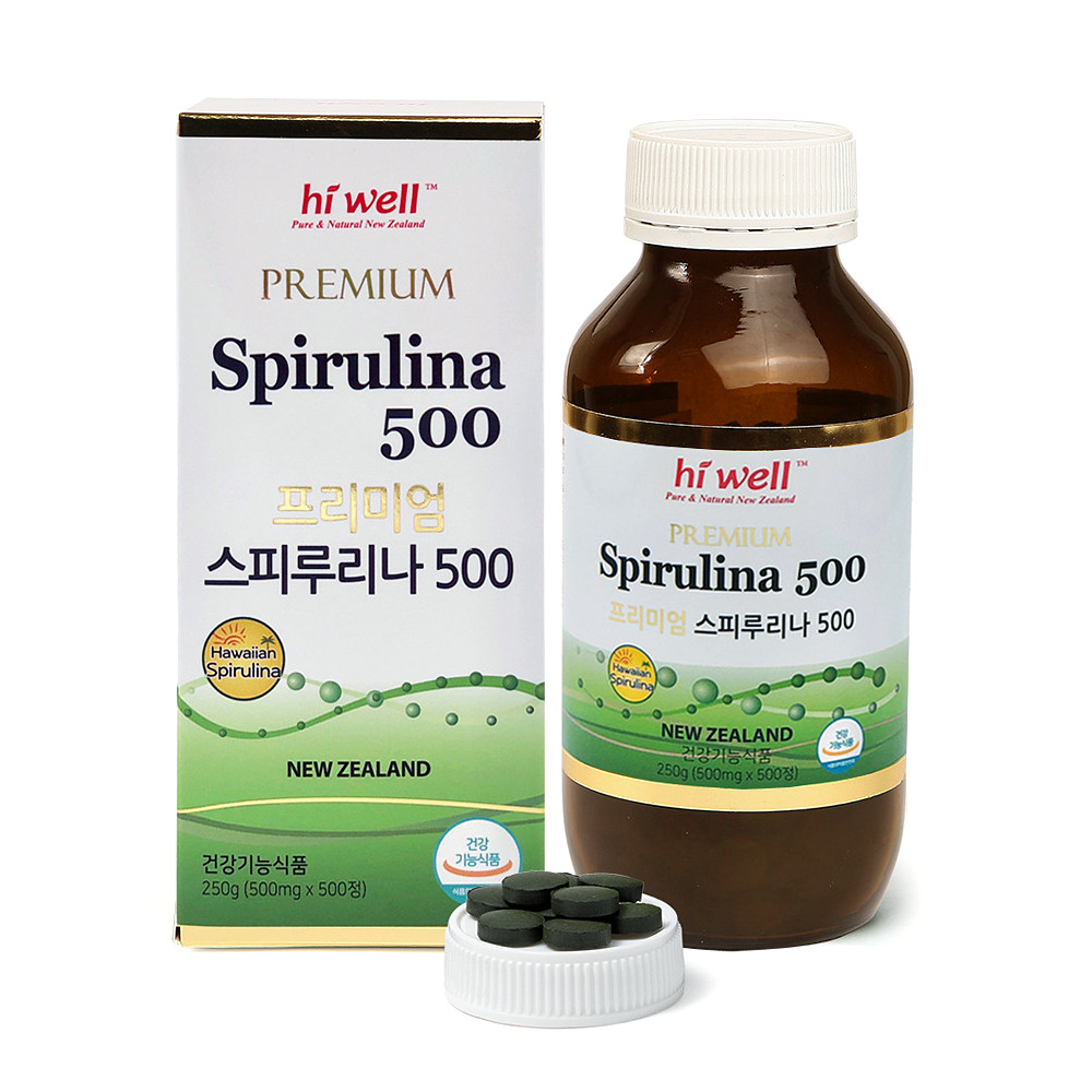 하이웰 하와이안 스피루리나 (대용량) 피부건강 항산화에 도움 500정, 1개
