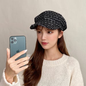 팔각모 여름 여성 트위드모자 헌팅캡 여름 빵모자