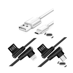 USB C타입 갤럭시 고속충전케이블 지원 ㄱ자 아이폰 8핀 라이트닝 케이블