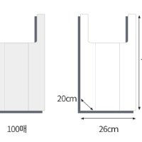 (비닐만 100매)가정용분리수거함 전용비닐