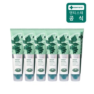 덴티스테 플러스화이트 프로 치약 불소 입냄새제거 60g, 6개