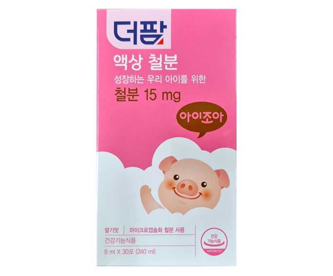 어린이 철분제 더팜 아이조아 액상철분 8ml 30포 성장기 필수