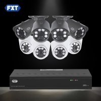 FXT-800만화소 4K 8채널 CCTV 자가설치 세트 미니 국산 카메라 실내4개 실외4개