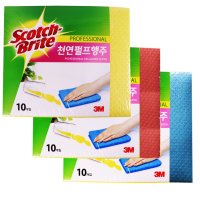 3M 천연펄프 행주 L200 노랑 분홍 파랑