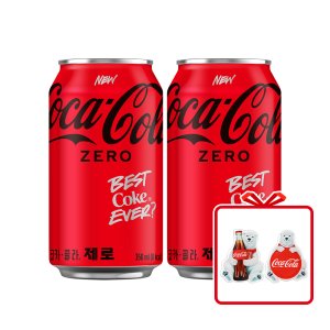 (공식) 코카-콜라 제로 CAN 350ml 24개(리뉴얼) +코카-콜라 그립톡(랜덤 1종) (옵션선택)
