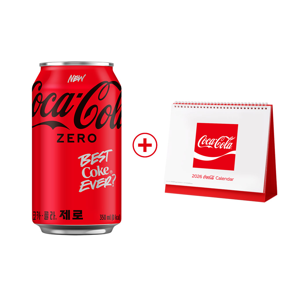 (공식) 코카-콜라 제로 CAN 350ml 24개 + 26년 캘린더 (옵션선택)