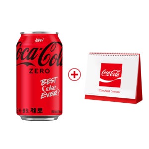 (공식) 코카-콜라 제로 CAN 350ml 24개 + 26년 캘린더 (옵션선택)
