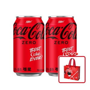 코카-콜라 제로 CAN 350ml 24개 + 타포린백 (옵션선택)