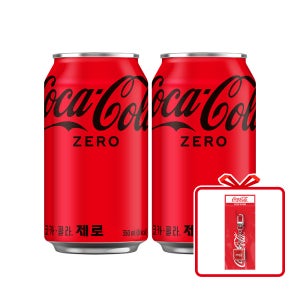 코카-콜라 제로 CAN 350ml 24개 + 코크 키캡키링 (옵션선택)