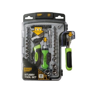 핸디맨 몽키 & 파이프 렌치 세트 45p 스패너 소켓 라쳇