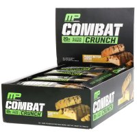 MusclePharm Combat Crunch Protein Bar Peanut Butter Lovers 머슬팜 컴뱃 크런치 프로틴바 피넛 버터 러버 12개입