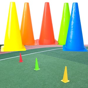 칼라 콘 28cm 꼬깔 트레이닝 표지 판 안내 체육 대회 용 품 스포츠 축구 반환점 연습