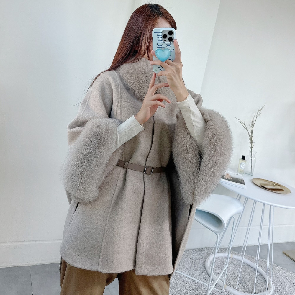 사가폭스 케이프 핸드메이드 코트