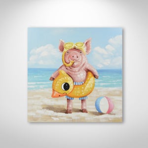 [Gallery Edition] 복을 부르는 돼지 풍수 그림 (70cmx70cm)