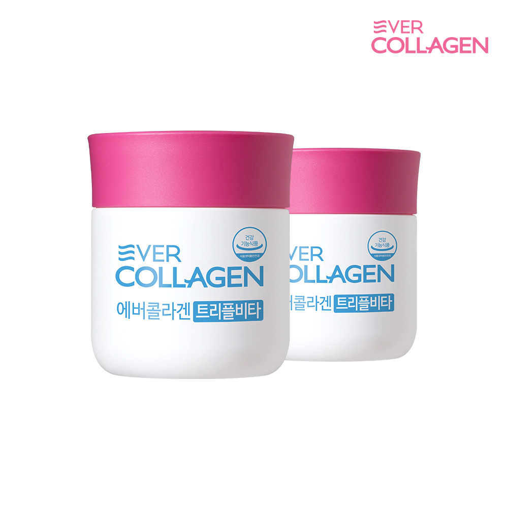 <b>에버콜라겐 트리플비타</b> 8주분 저분자 피쉬 콜라겐 펩타이드 기능성