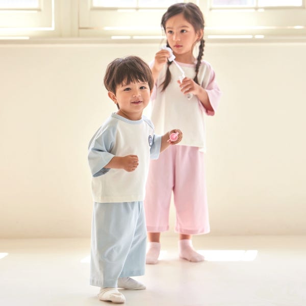 5+1 7부내의 아기내복 여름 가을 밤부 매쉬 치즈 유아 아기실내복 신생아 배앓이방지 돌