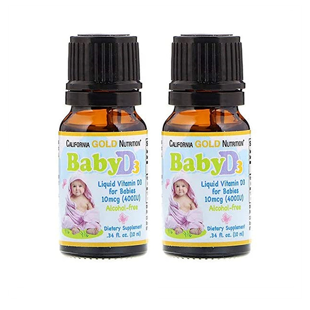 캘리포니아 골드 뉴트리션 <b>베이비</b> <b>리퀴드</b> <b>비타민 D3</b> <b>400IU</b> 10ml 2팩