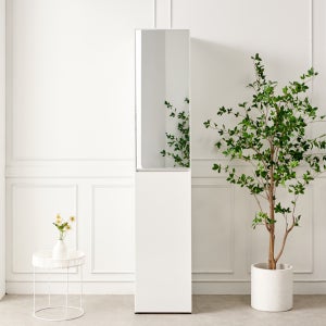 송목가구 일반(깊이 42cm) LPM 바바 300 거울형 틈새장 수납장