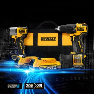 디월트 충전콤보세트 DCK2214E2T 20V 임팩드릴+해머드릴 파워스텍배터리1.7Ah 소프트백 풀세트
