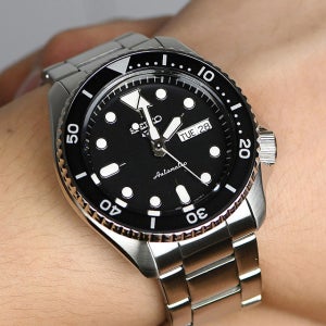 세이코 5 다이버 남성메탈 블랙 SRPD55K1 삼정시계 백화점AS