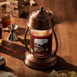 [홀리데이패키지] 양키캔들 정품 자캔들(L) & 허리케인 캔들워머세트(전구2개) 허리케인 카퍼 어텀앰버