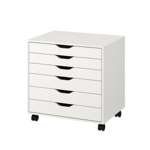 (전국 진행 완제품) 이케아 ALEX 알렉스 이동식서랍장 67x66 cm 화이트