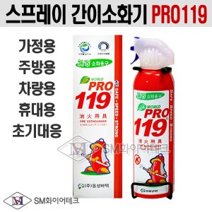 PRO119 스프레이식 휴대용 소화기 소형 255ml 차량용 간이소화기