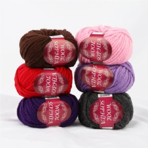 (10+1) <b>슬로우플로우</b> 울소피아 80g [굵은 뜨개실 목도리실 따뜻한 겨울모자 털실]