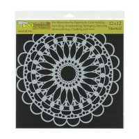 Crafter’s Workshop Template 30.5X30.5cm 스칼롭 만달라(Scallop Mandala) / 스텐실 도안