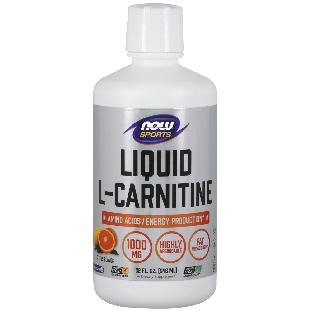Now Foods Sports Liquid L-Carnitine Citrus 나우푸드 <b>리퀴드</b> 엘 <b>카르니틴 1000mg</b> 시트러스 맛 32oz(946ml)