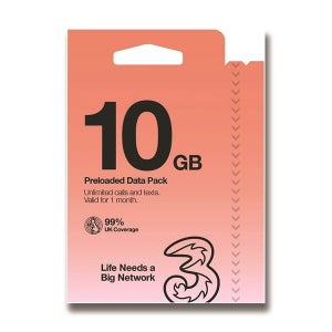 유럽유심 쓰리 Three 30일 40GB 데이터 통화 유심칩