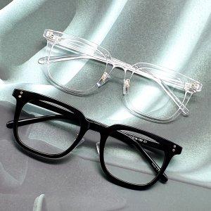 사각 얇은 뿔테 패션 투명 안경테 청광 블루라이트 차단 안경
