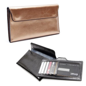 트윈 소가죽 장지갑 카드수납 고급스러운 가죽 지갑 여성 슬림한 손가방