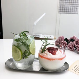 동글이 카페 유리컵 하이볼잔 언더락잔 395ml