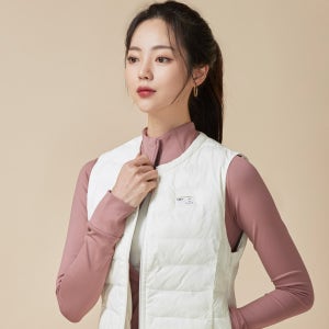 히트2웨어 usb 스마트 발열조끼 온열 조끼 여성 아이보리 블랙 경량 골프 낚시 캠핑