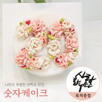 축하 주문제작 이쁜 수제 숫자 떡케이크