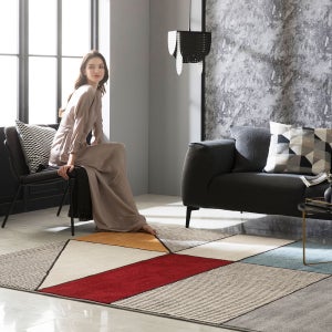 바이빔 스페인 수입 노블리사 레온레드 거실 고급 러그 바닥 카페트 140x200