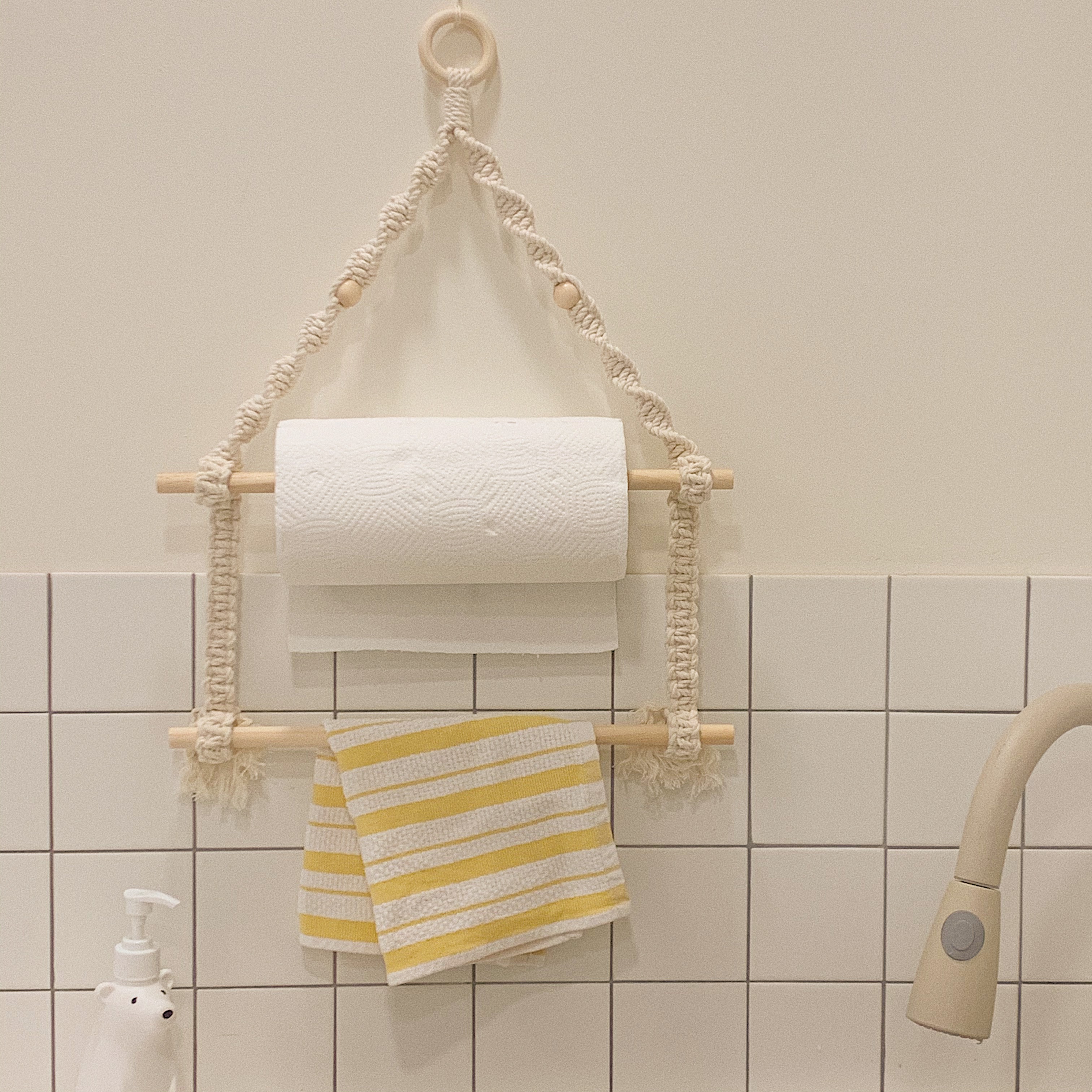 마크라메 휴지걸이 키친타올 캠핑 감성 인테리어 소품