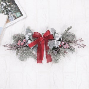 크리스마스 가랜드 벽장식 스노우 목화 50cm 소품 벽걸이 데코 행사 촬영 겨울 조화 꾸미기 인테리어