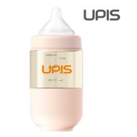 뉴 유피스 PES 아기 유아 신생아 젖병 180ml 260ml (핑크베이지) 젖꼭지 포함