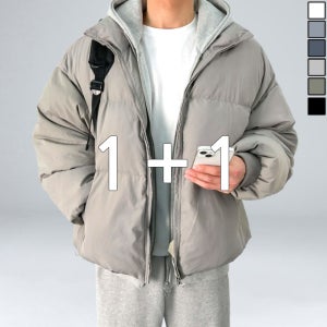 1+1 남자패딩 남성숏패딩 겨울아우터
