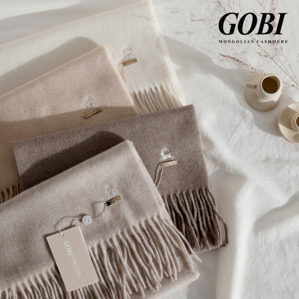GOBI 고비 캐시미어머플러 / 산양자수 오가닉 캐시미어100