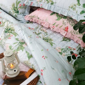혼수 신혼이불 모달이불세트 침구류 플라워블루 SS이불