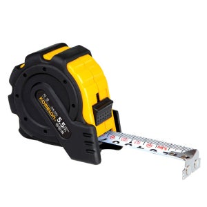 코메론 줄자 자켓 KMC-25RJ 5.5m X 25mm 마그네틱훅 고무그립 충격에 강함 가정용 산업현장 수공구